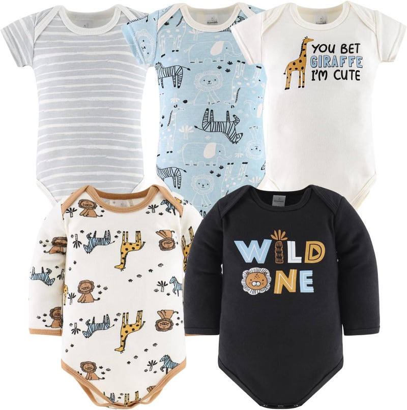 The Peanut Shell Baby Layette Gift Set for Boys or Girls - Unisex Newborn Gift Sets, Baby Clothes & Essentials, Safari - Image 3